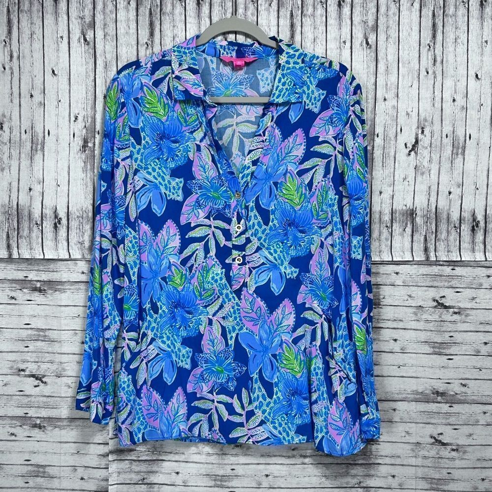 Lilly Pulitzer Lillith Tunic Top Tall Me About It